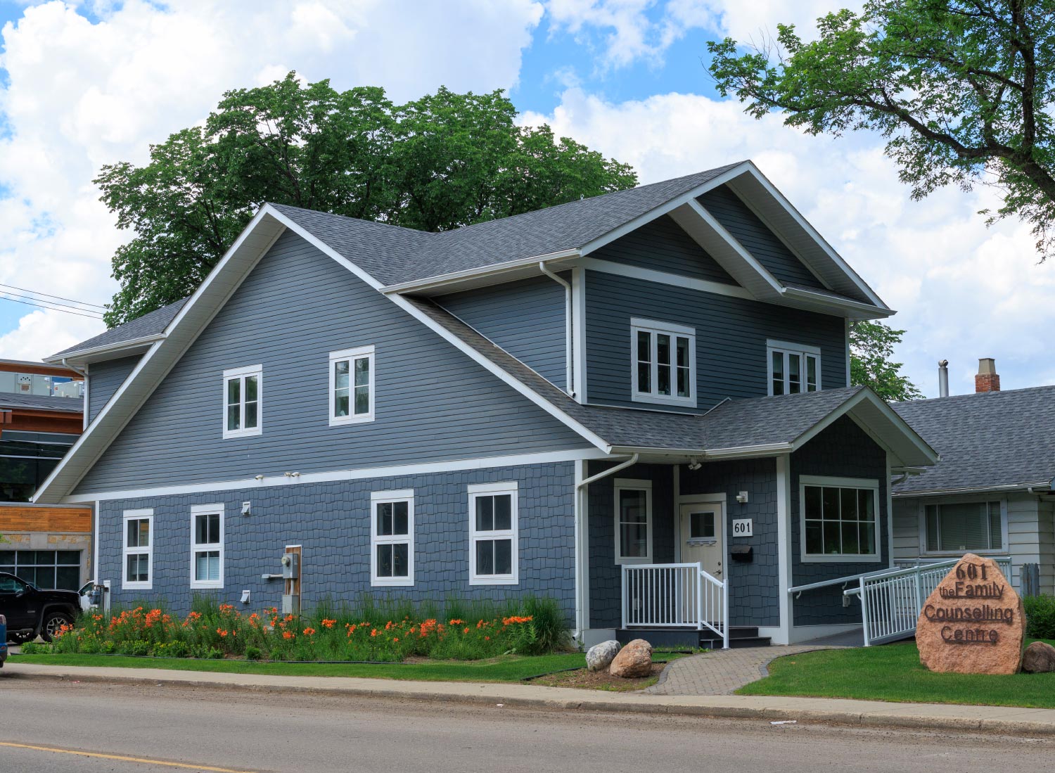 family counselling building exterior summer